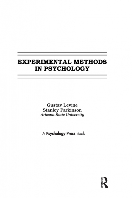 Experimental Methods in Psychology