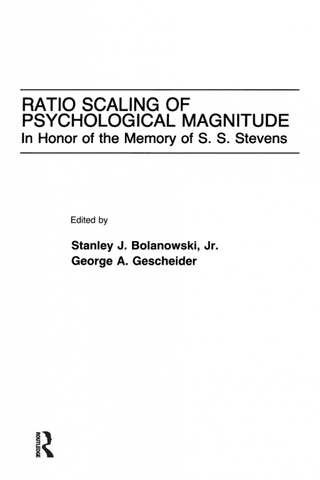 Ratio Scaling of Psychological Magnitude