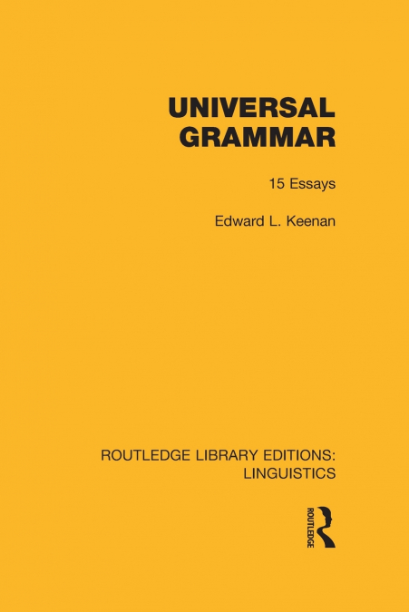 Universal Grammar (RLE Linguistics A