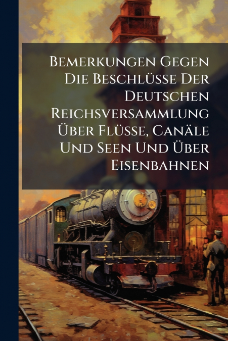 Bemerkungen Gegen Die Beschlüsse Der Deutschen Reichsversammlung Über Flüsse, Canäle Und Seen Und Über Eisenbahnen
