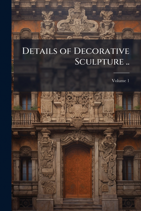 Details of Decorative Sculpture ..; Volume 1