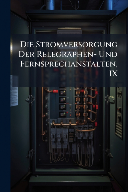 Die Stromversorgung Der Relegraphen- Und Fernsprechanstalten, IX