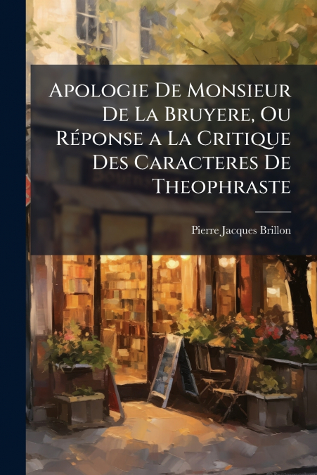 Apologie De Monsieur De La Bruyere, Ou Réponse a La Critique Des Caracteres De Theophraste