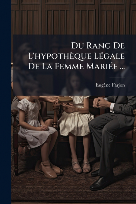 Du Rang De L’hypothèque Légale De La Femme Mariée ...