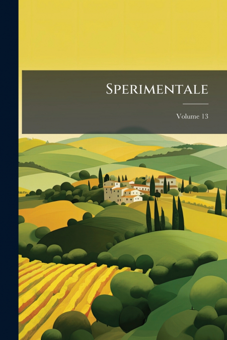 Sperimentale; Volume 13