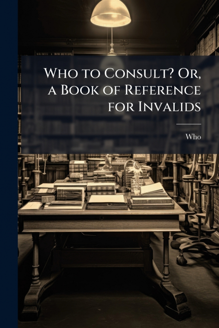 Who to Consult? Or, a Book of Reference for Invalids