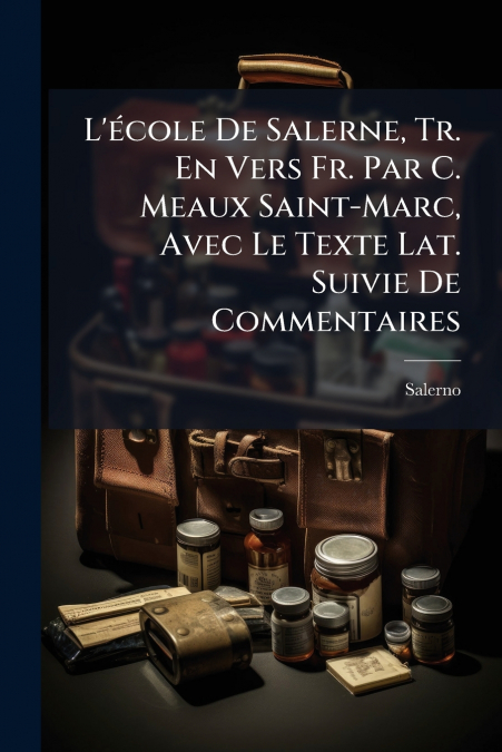 L’école De Salerne, Tr. En Vers Fr. Par C. Meaux Saint-Marc, Avec Le Texte Lat. Suivie De Commentaires
