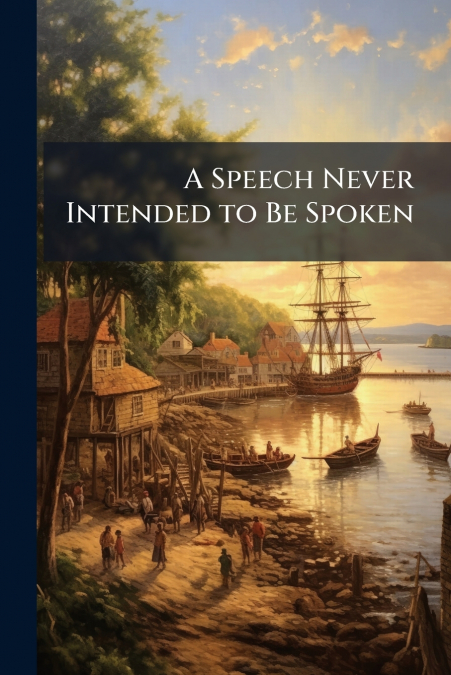 A Speech Never Intended to Be Spoken