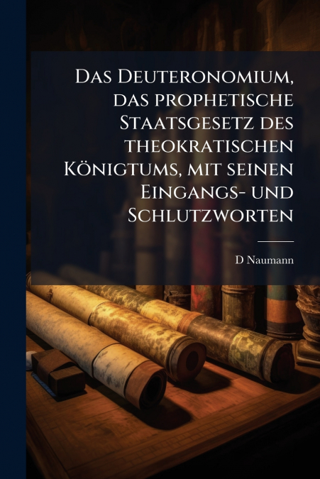 Das Deuteronomium, das prophetische Staatsgesetz des theokratischen Königtums, mit seinen Eingangs- und Schlutzworten
