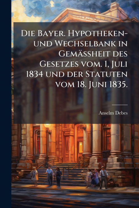 Die Bayer. Hypotheken-und Wechselbank in Gemässheit des Gesetzes vom. 1, Juli 1834 und der Statuten vom 18. Juni 1835.