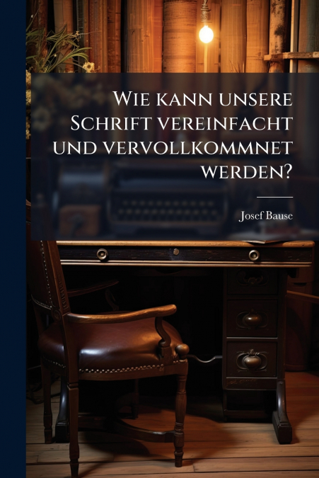 Wie kann unsere Schrift vereinfacht und vervollkommnet werden?