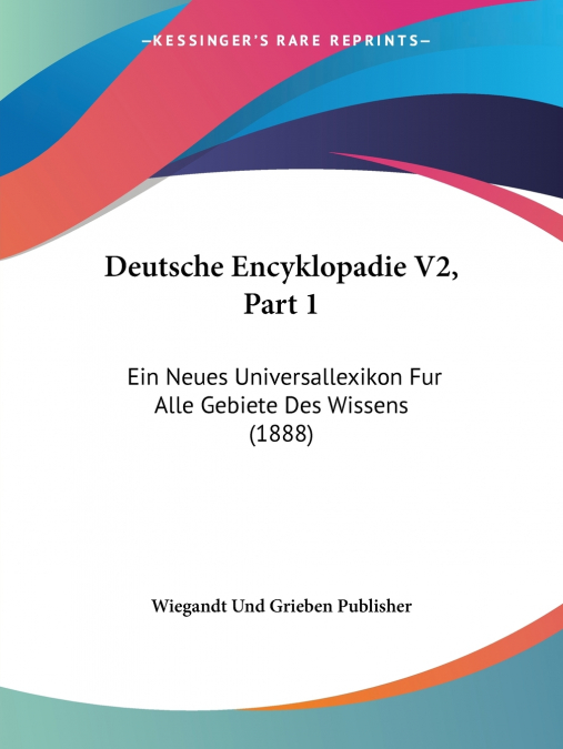 Deutsche Encyklopadie V2, Part 1