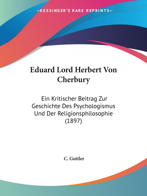 Eduard Lord Herbert Von Cherbury