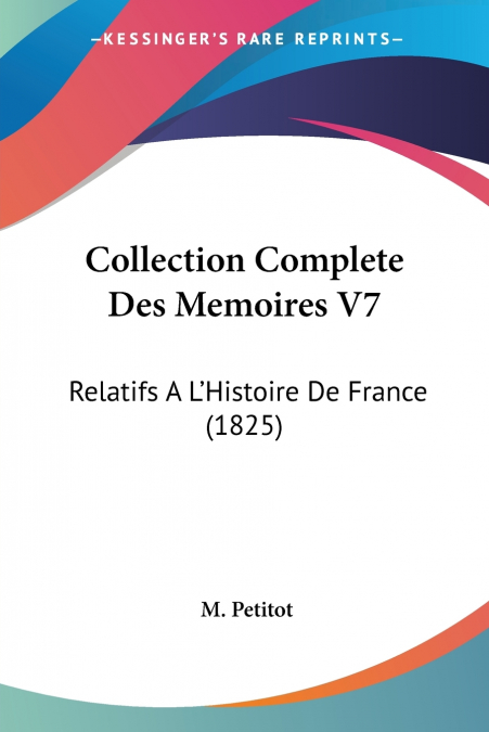 Collection Complete Des Memoires V7