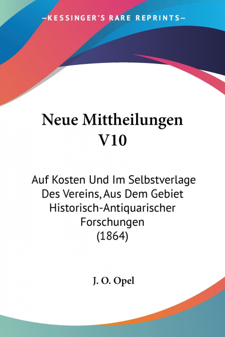 Neue Mittheilungen V10