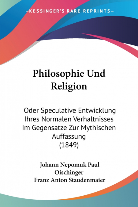 Philosophie Und Religion