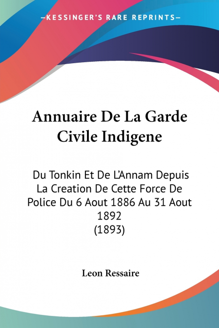 Annuaire De La Garde Civile Indigene