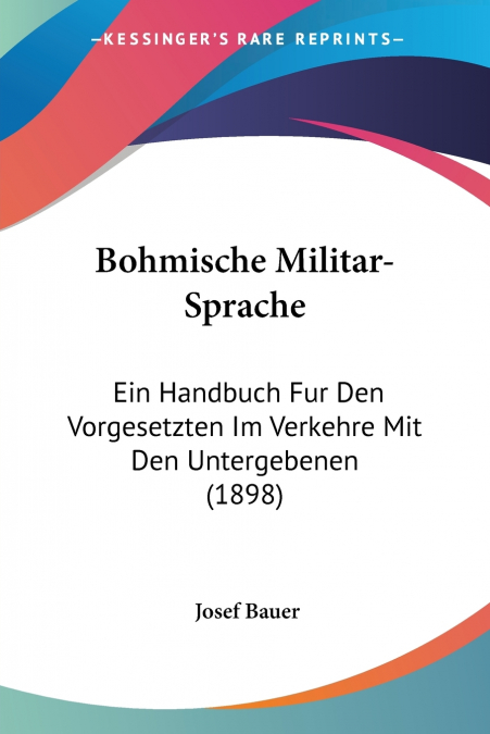 Bohmische Militar-Sprache