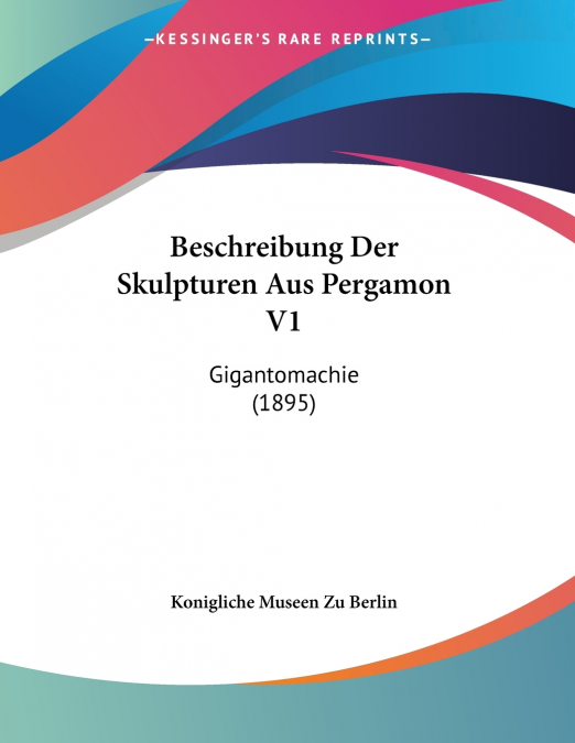 Beschreibung Der Skulpturen Aus Pergamon V1
