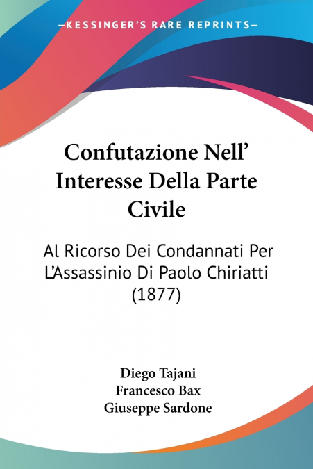 Confutazione Nell’ Interesse Della Parte Civile