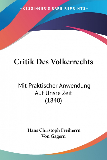 Critik Des Volkerrechts