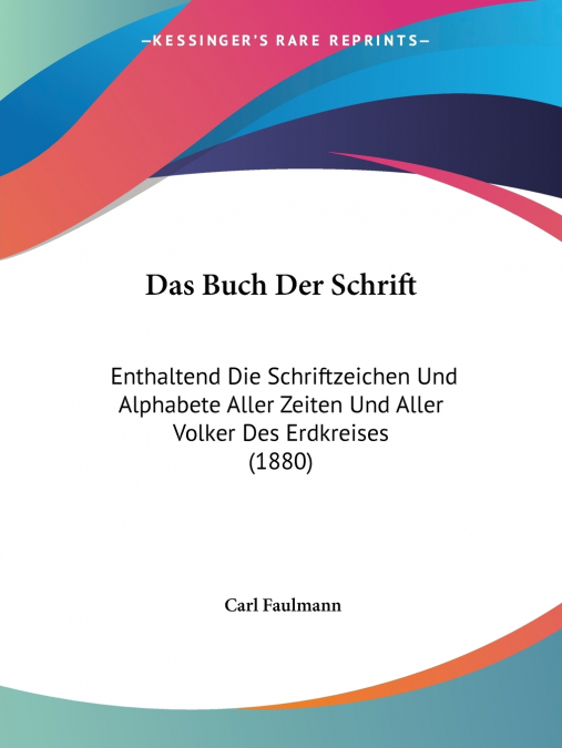 Das Buch Der Schrift