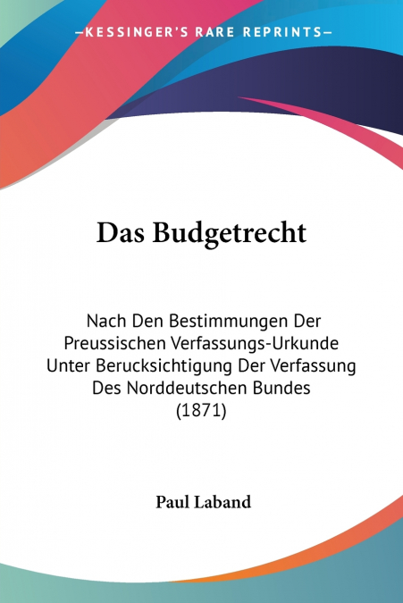 Das Budgetrecht