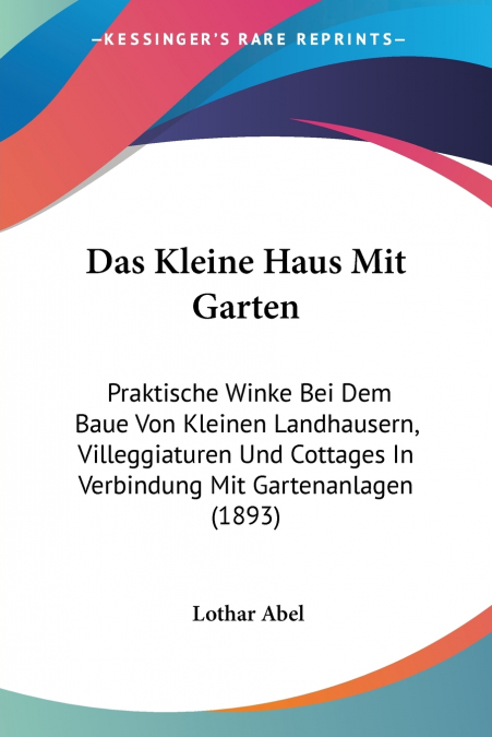 Das Kleine Haus Mit Garten