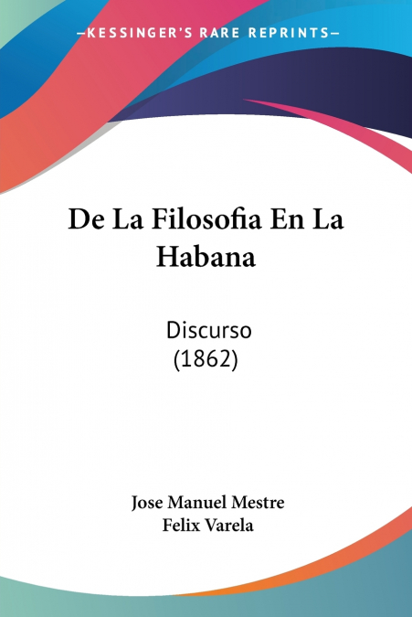 De La Filosofia En La Habana