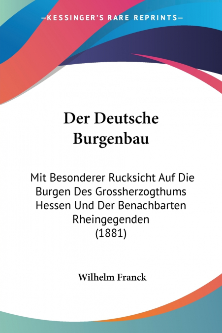 Der Deutsche Burgenbau