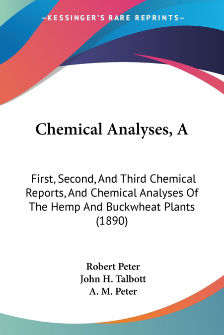 Chemical Analyses, A
