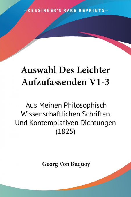 Auswahl Des Leichter Aufzufassenden V1-3