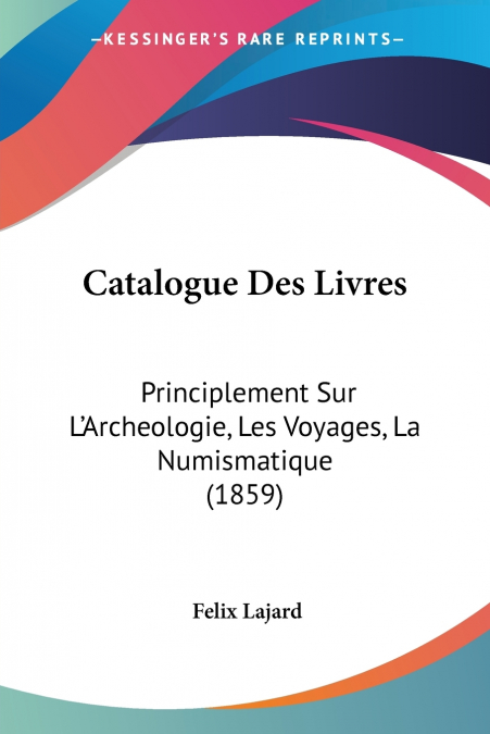 Catalogue Des Livres
