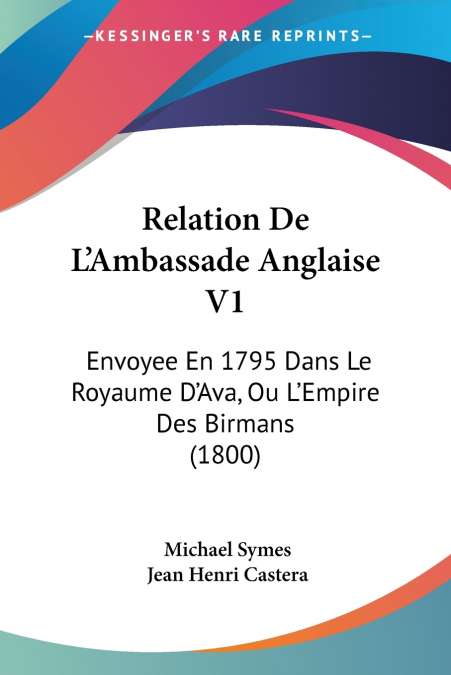 Relation De L’Ambassade Anglaise V1