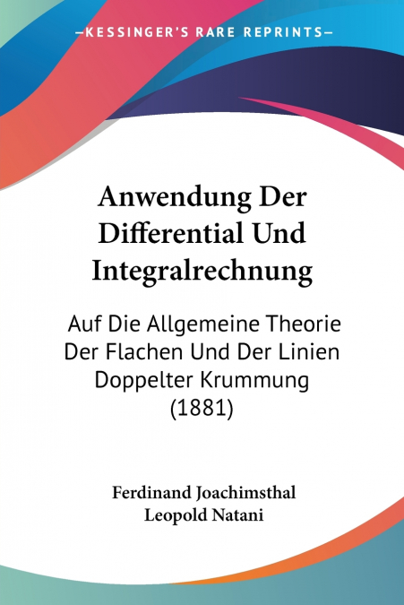 Anwendung Der Differential Und Integralrechnung