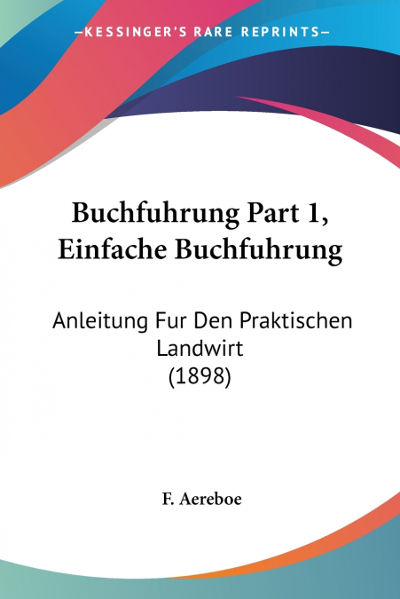 Buchfuhrung Part 1, Einfache Buchfuhrung