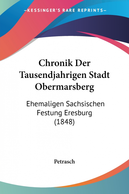 Chronik Der Tausendjahrigen Stadt Obermarsberg