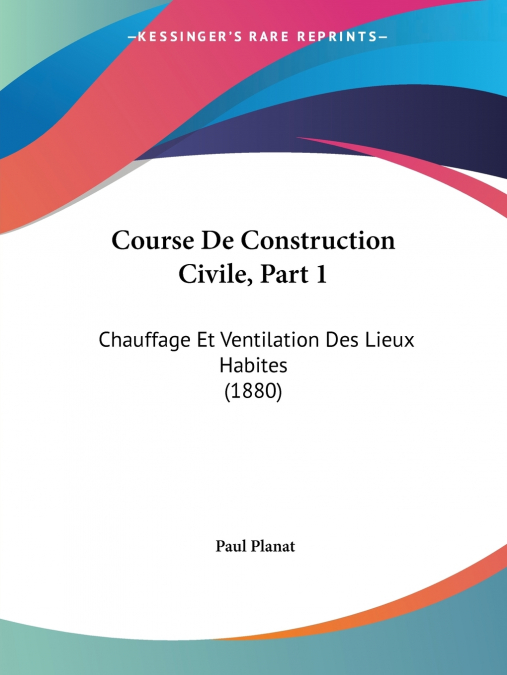 Course De Construction Civile, Part 1