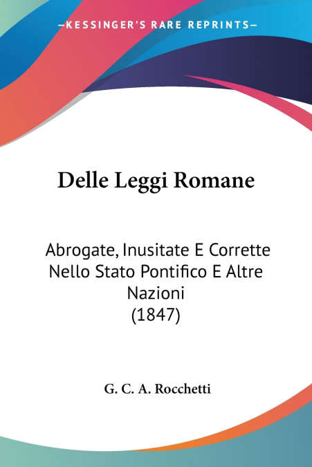 Delle Leggi Romane