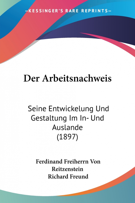 Der Arbeitsnachweis