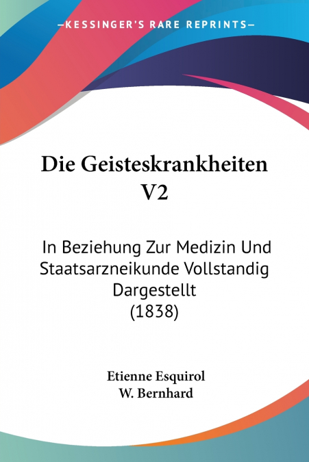 Die Geisteskrankheiten V2