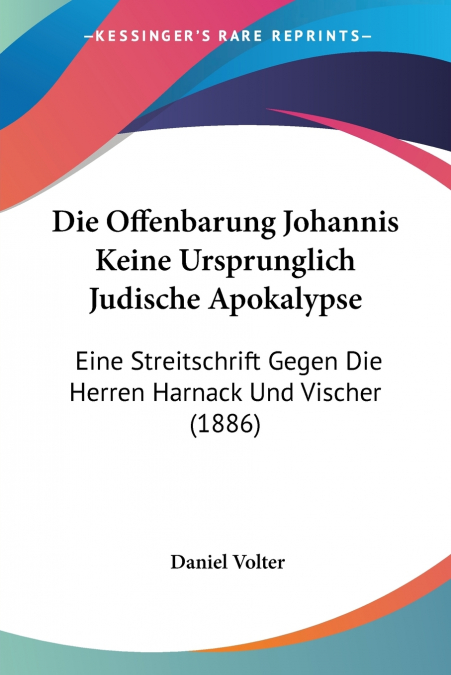Die Offenbarung Johannis Keine Ursprunglich Judische Apokalypse