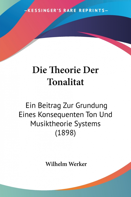 Die Theorie Der Tonalitat