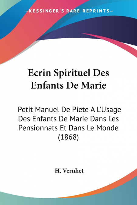 Ecrin Spirituel Des Enfants De Marie