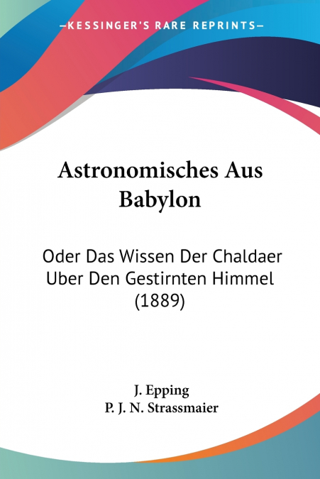 Astronomisches Aus Babylon