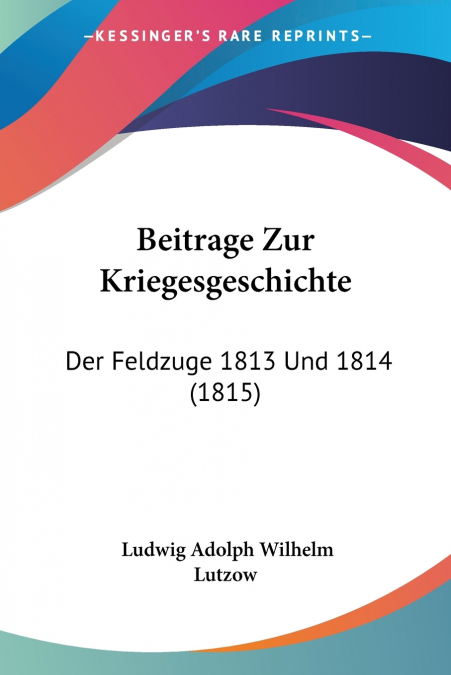 Beitrage Zur Kriegesgeschichte