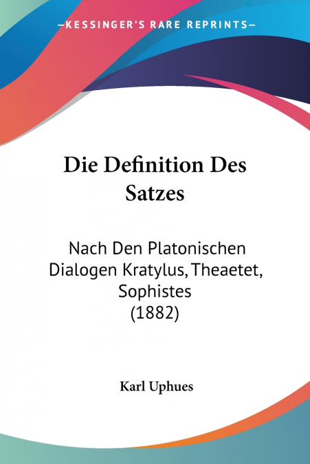Die Definition Des Satzes