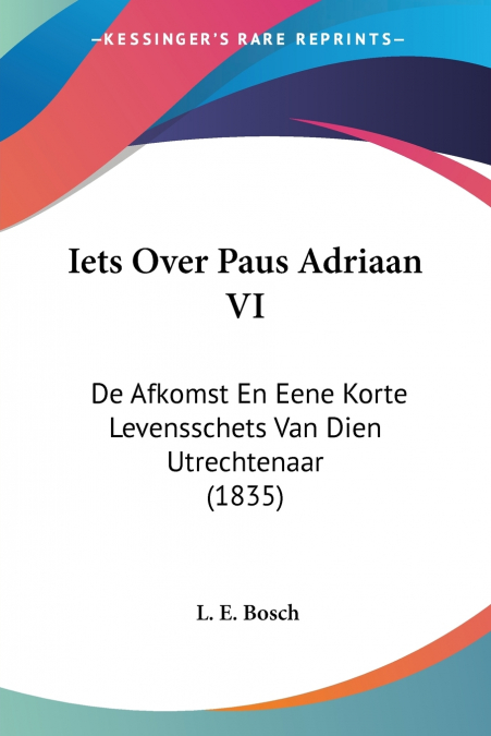 Iets Over Paus Adriaan VI