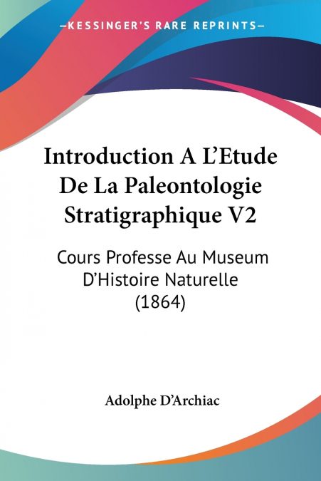 Introduction A L’Etude De La Paleontologie Stratigraphique V2