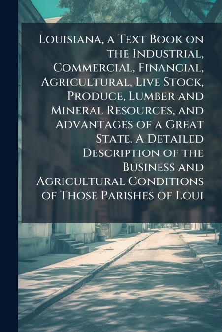 Louisiana, a Text Book on the Industrial, Commercial, Financial, Agricultural, Live Stock, Produce, Lumber and Mineral Resources, and Advantages of a Great State. A Detailed Description of the Busines